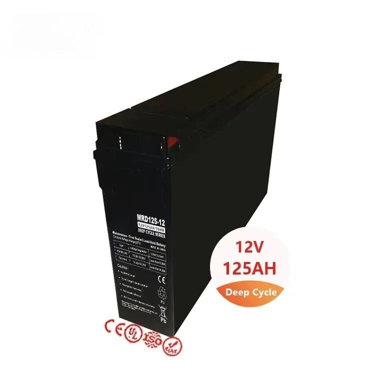 

MHB MRD125-12 Solar AGM VRLA 12 В свинцово-кислотный аккумулятор глубокого цикла 125 Ач передний терминал для промышленных систем