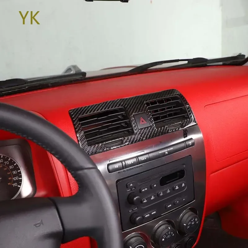 

Для Hummer H3 05-09 мягкое углеродное волокно автомобильное центральное управление вентиляционное отверстие рамка крышка отделка наклейка аксессуары для интерьера автомобиля
