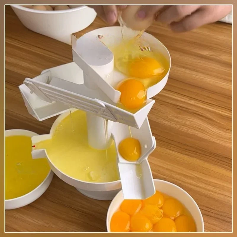 

Large Egg White Separator Egg White and Yolk Kitchen Baking Gadgets Plastic Egg White Separator Machine Household Attachment New