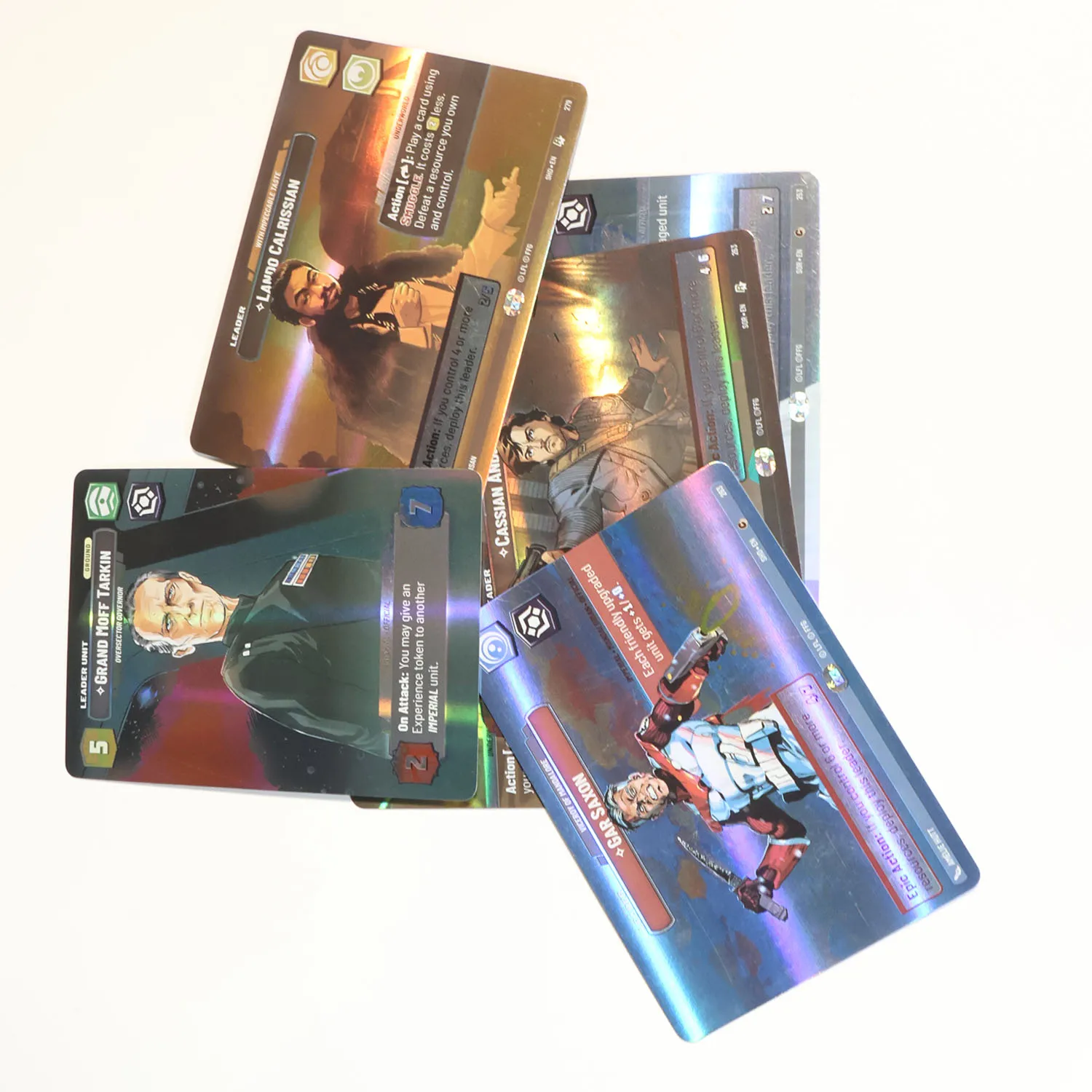 Star Wars Showcase FOIL Proxy Cards For Entertainment Games LEADER UNIT  Double-sided pattern Collection Card Toys Gift