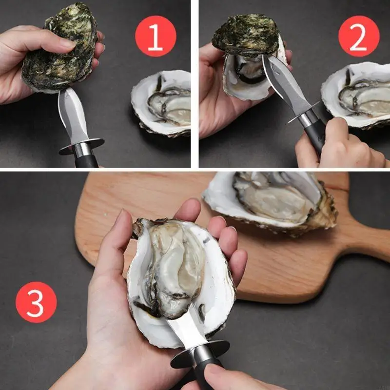 

Y51B Stainless Steel Knife Opener Tools Oysters Knife Shucking for She