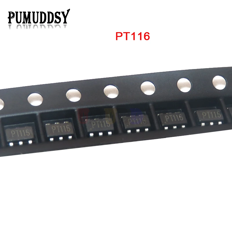 Fuente de alimentación para teléfono, Chip de carga IC, PT116, SOT23-6 SMD, 10 Uds.