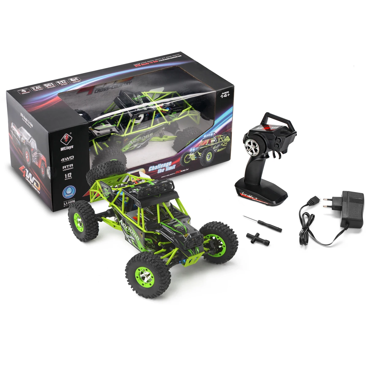 Newest WLtoys 12427 12428 1/12 4WD RC Racing Car 50KM/H High Speed Off-Road Remote Control Climbing Truck LED Buggy Toys Gift