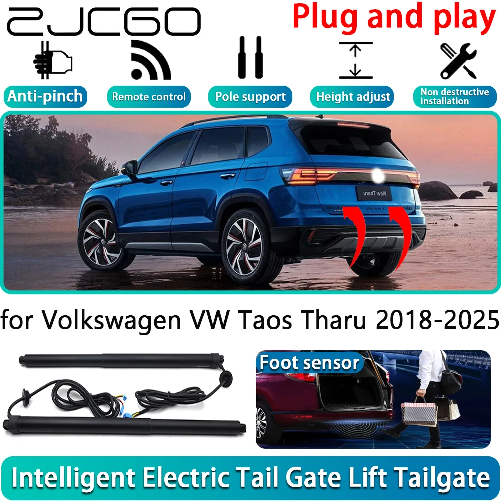 

ZJCGO for Volkswagen VW Taos Tharu 2018-2025 Electric Powered Tailgate Power Liftgate Automatic Tailgate System With Foot Sensor