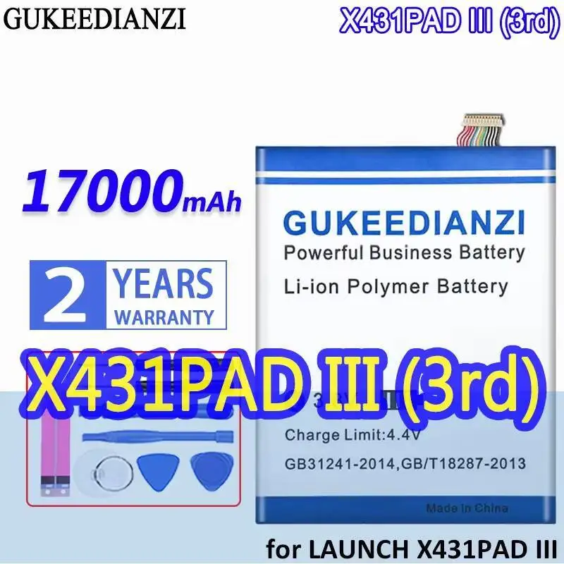

X431PAD Iii 3-го поколения, 17000 мАч, экологически чистый для запуска X431 Pad 3, автомобильный диагностический планшетный аккумулятор