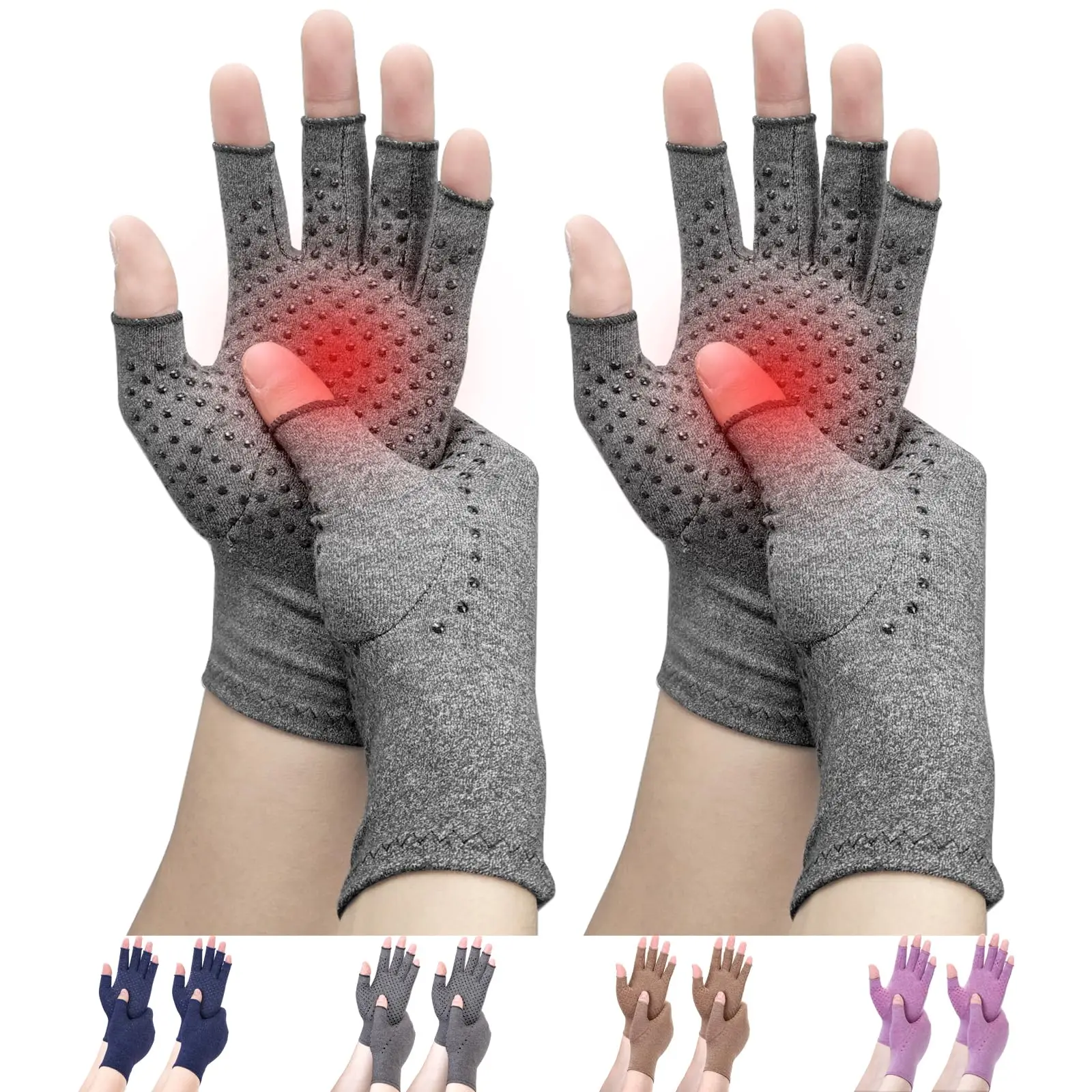 

1 Pair Arthritis Gloves for Women & Men Strengthen Compression Gloves for Hand Rheumatoid Osteoarthritis Carpal Tunnel Pain