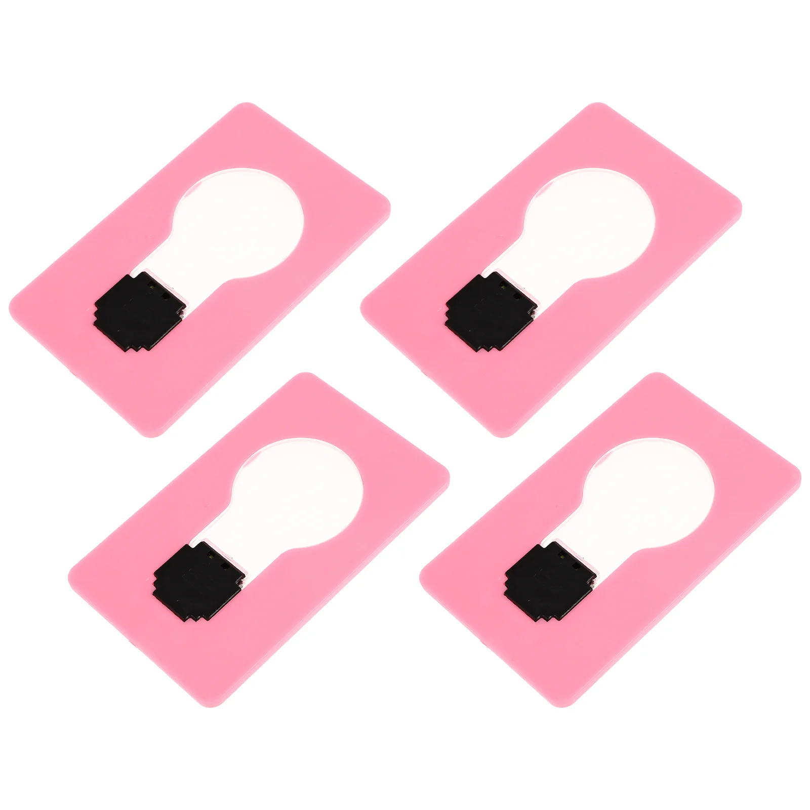 4Pcs LED Card Shaped Mini Night Lights Compact Portable Handbag Lights Bright Warm Light Easy to Carry LED Handbag