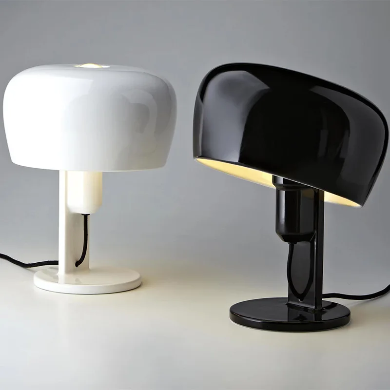 

Postmodern Minimalist White Iron Table Lamp For Living Room Home Decor Nordic Shiny Black E27 Led Bulb Desk Lamp