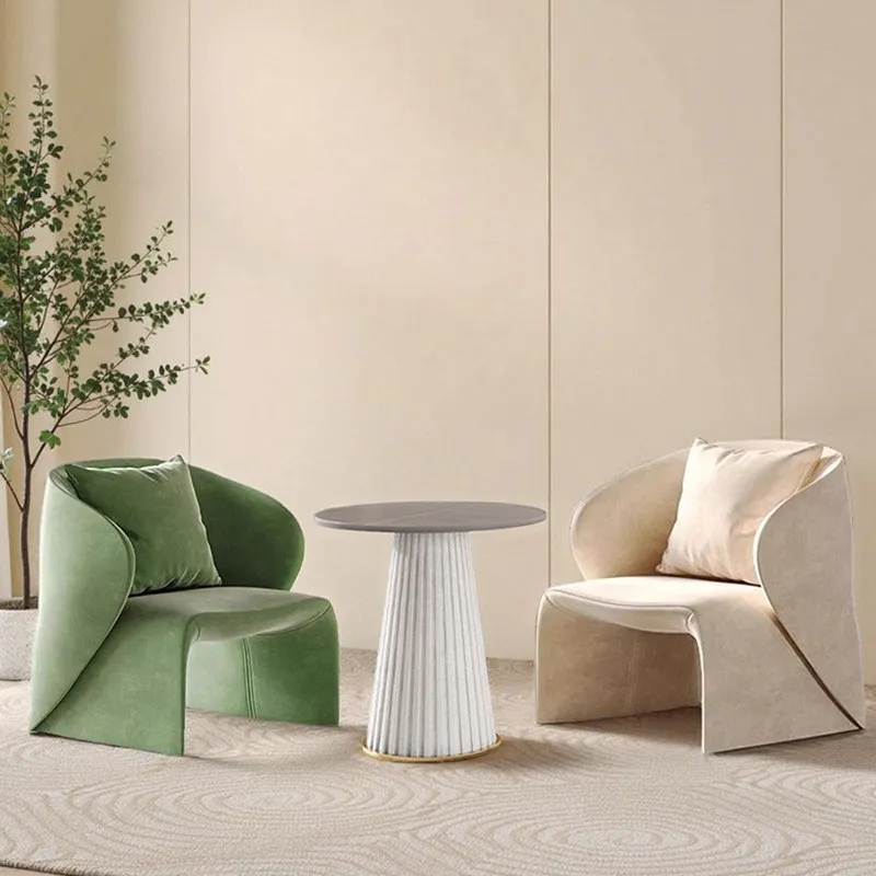 

Modern lounge area reception negotiation table and chair combination leisure single sofa chair