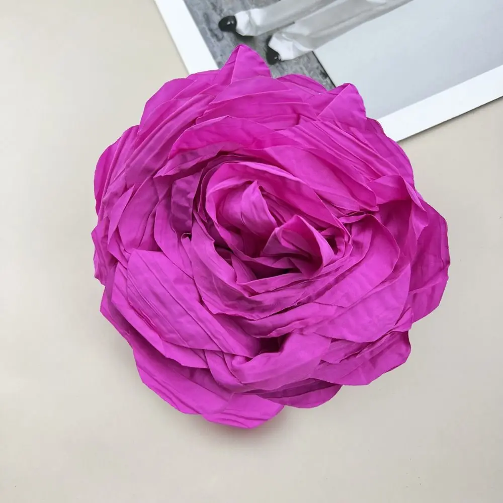 Broche Fleur Rose Multicouche pour Femme, Robe en Tissu, Corsage Trempé, Magazine Exagéré, Pull de Mariage, Épingle de Manteau, 16cm, Nouveau