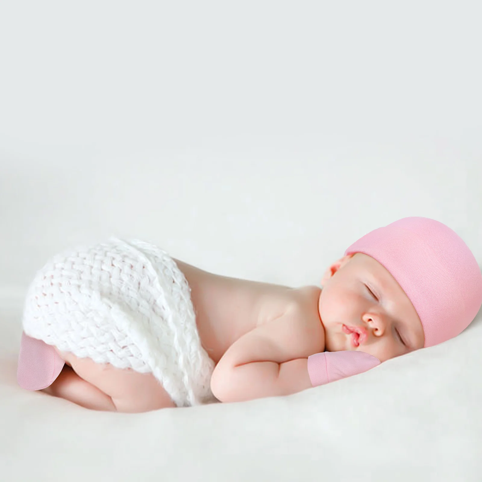 

2Sets Newborn Hats Mittens Booties Cotton Baby Winter Warm Set Infant Essentials Babies 0-12 Months Newborn Hat