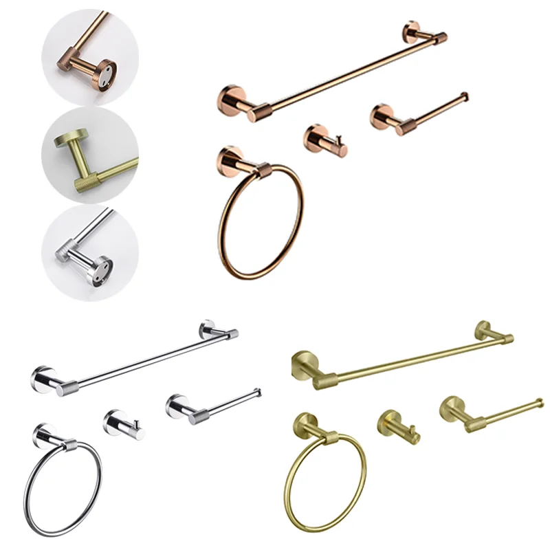 

Chrome Towel Bar Bathroom Hardware Kit 304 Stainless Steel Towel Rack Bathroom Bracket Liquid Soap Bracket Toilet Accessories