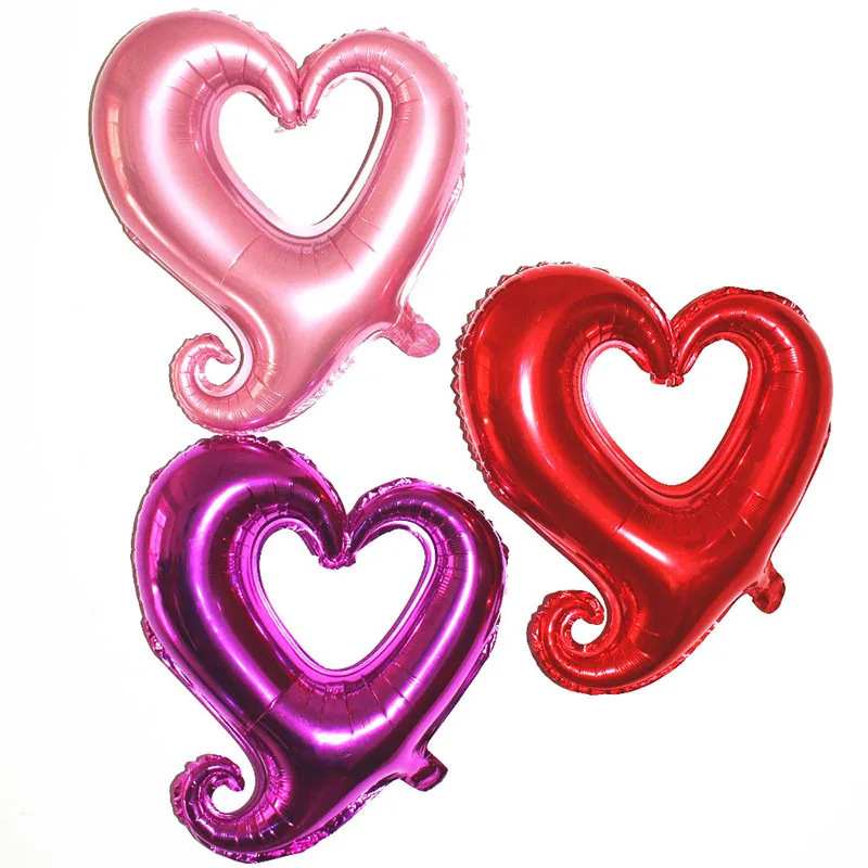

Gougou Heart Hollow Aluminum Film Balloon for Wedding Decoration Valentine's Day Confession Love Theme Event Layout Decor