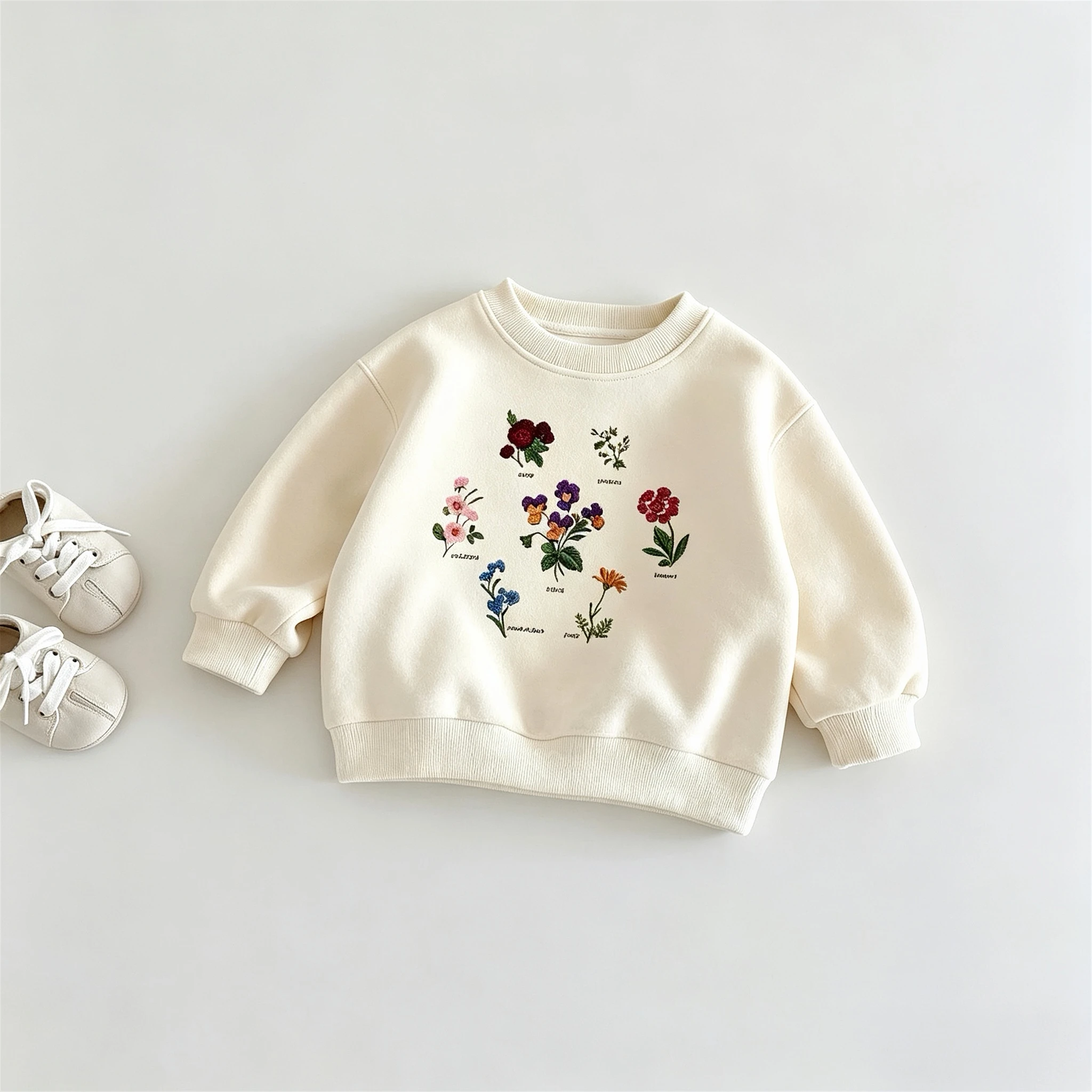 Korean Style Girls Sweatshirts Autumn Clothing Printed Fashion Casual Round Collar Hoodie Children's Wear Tops Long-sleeved - view 2