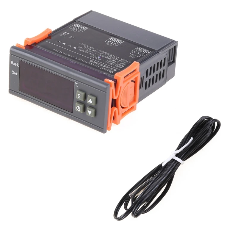 Cyfrowy regulator temperatury LED Termostat Celsjusza czujnikiem Sterowanie grzejnikiem 90-250 V Nadaje się do zastosowań