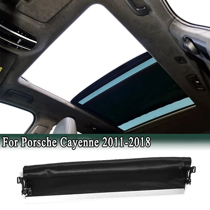 

For Porsche Cayenne 2011-2018 Panorama Sunroof Sunshade Roller Blind Curtain Cover Assembly Black Grey 95856230702