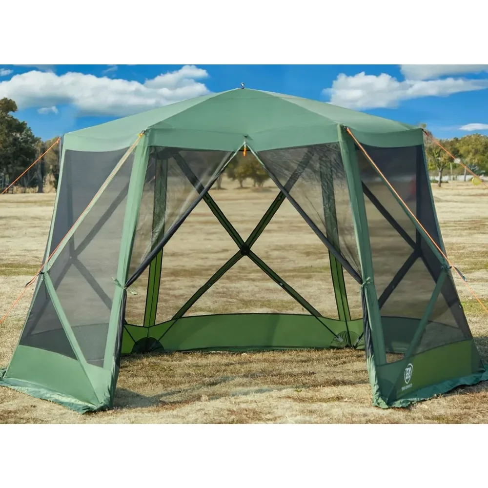 

Pop up Screen House Tent for Camping 11.5 x 9.8 ft, Instant Screened Gazebo Canopy with Netting, Portable Shelter Enclosure