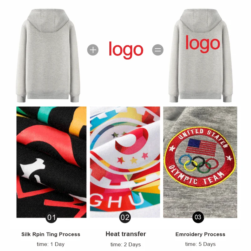 Personalized Customization Of Your Own Design Brand Logo/Image For Men And Women DIY Embroidery Printed Hoodie Sweatshirt New6XL