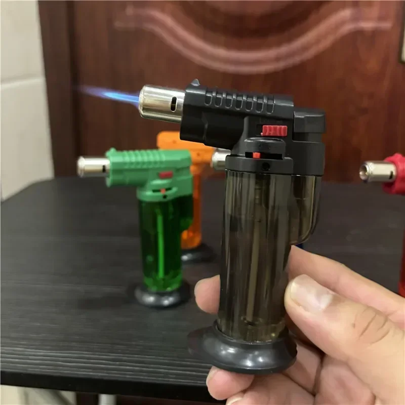 Windproof Butane Gas Lighter, Direct-Flush Torch, Cigarette Accessories, Kitchen Barbecue Gadgets