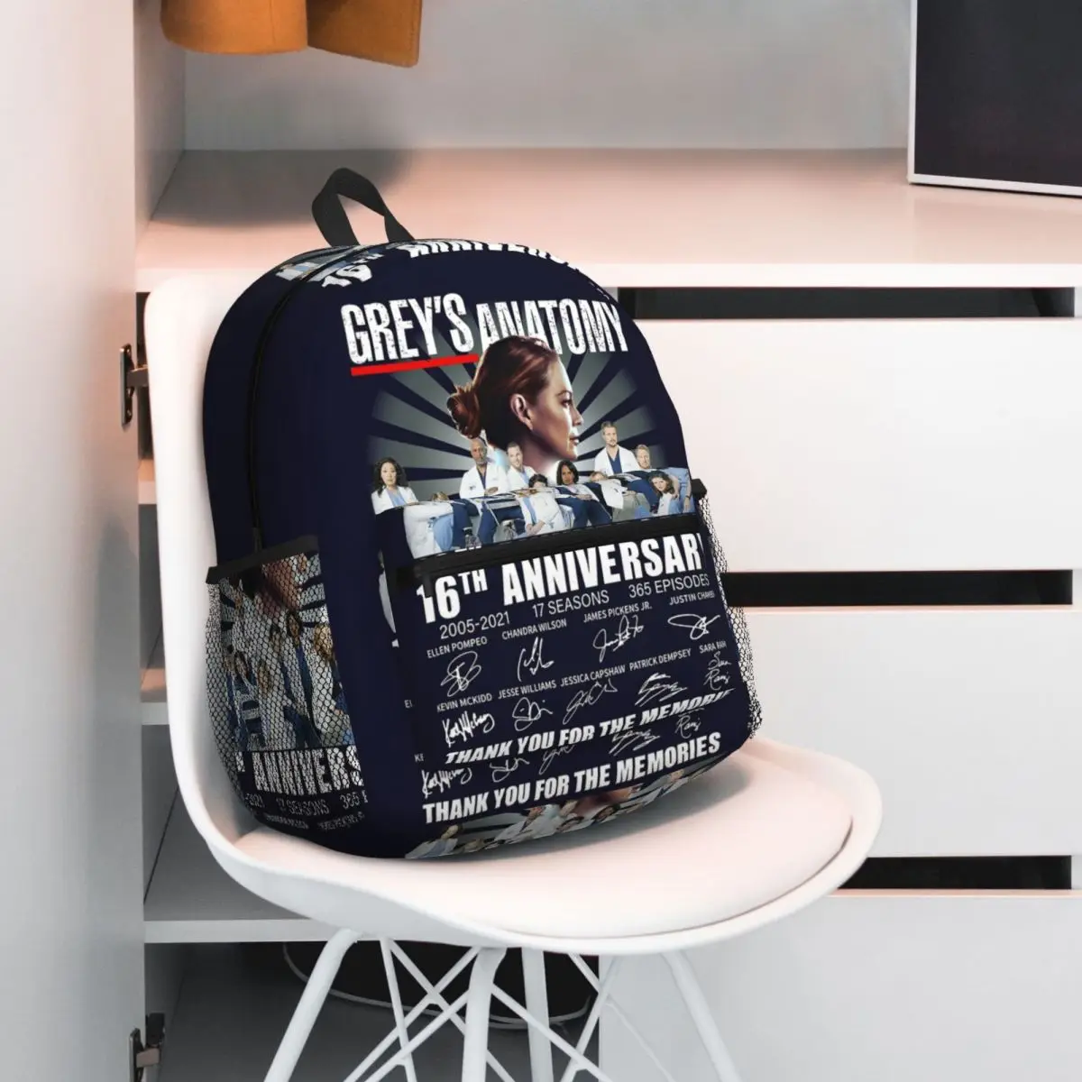 

Анатомия Грея, 16-я годовщина 2005 2021, 17 сезонов, рюкзак «Спасибо за воспоминания», школьная сумка, сумки для мужчин и женщин
