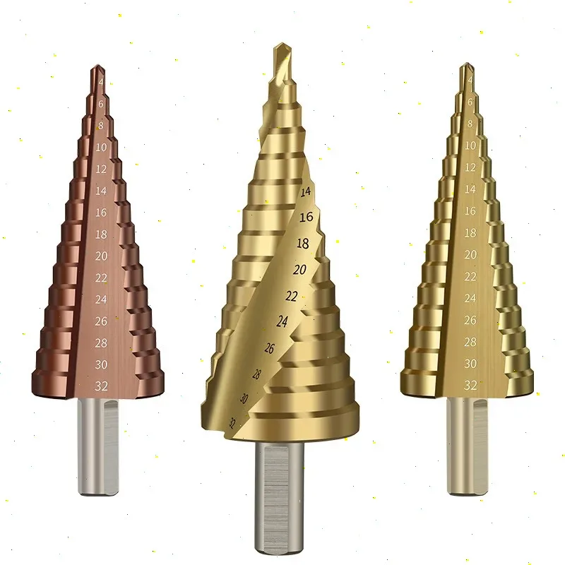 1pc Step Drill Bit Sharpener For Metal Drills Bits Stage Multifunction Wood Woodworking Tools Of Stepped Drill Bit Conical Steps