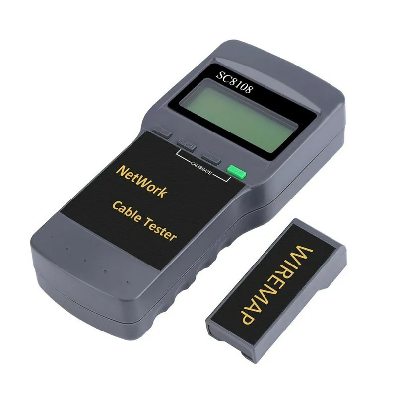 Testeur de câble de réseau de téléphone portable professionnel SC8108, testeur de longueur de mètre, écran LCD numérique sans fil, données PC, CAT5, RJ45, LAN