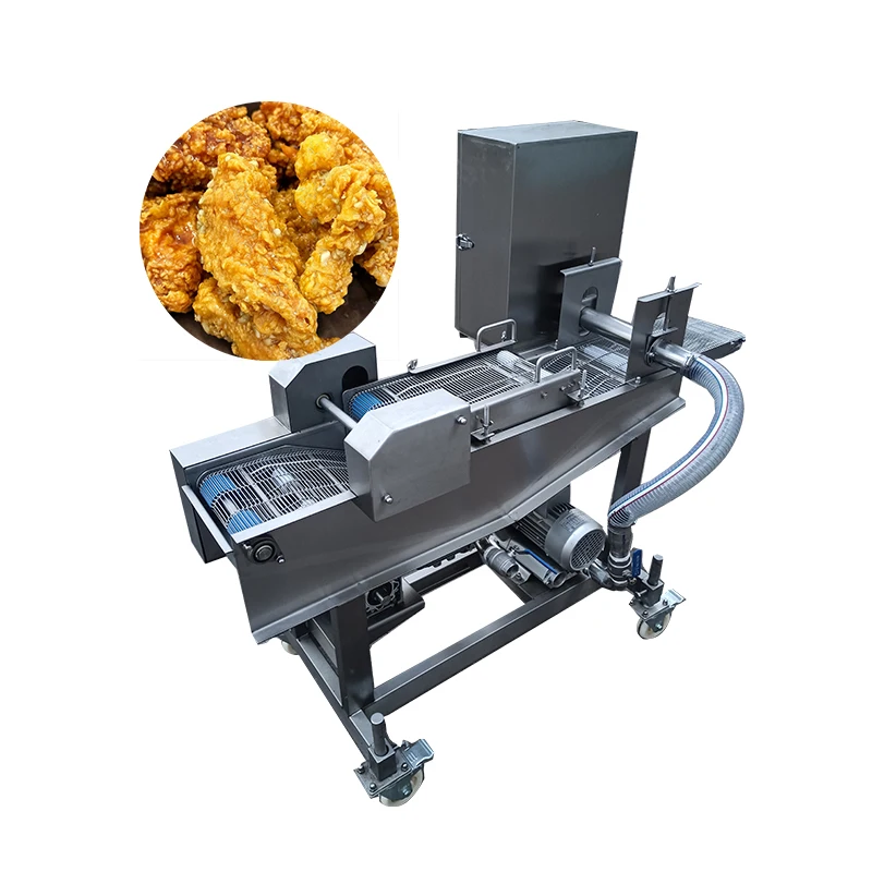 Máquina Automática para Empanizar Pollo Crujiente, Máquina para Empanizar y Rebozar Carne de Cerdo