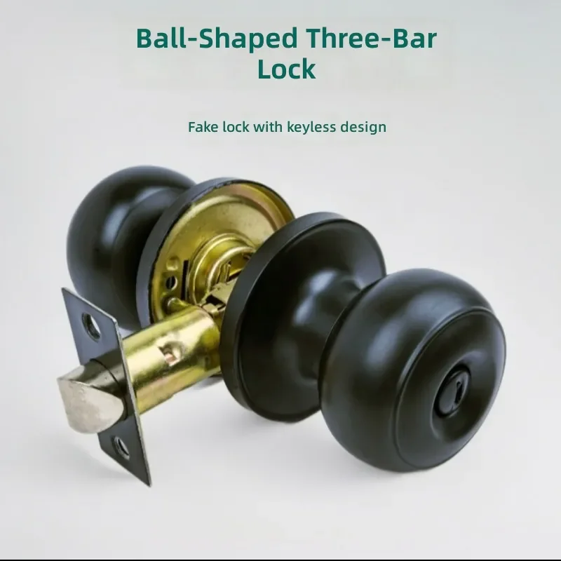 for BK Three Stroke Ball Lock Keyless Mechanical Door Lock for Indoor Room Bathroom Access No Key Required American Style