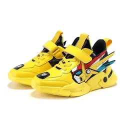 Children Tennis Kids Boys Casual Shoes Fashion Breathable Mesh Sneakers 5-10y Lightweight Sole Schoole Flats Yellow,Blue,Red