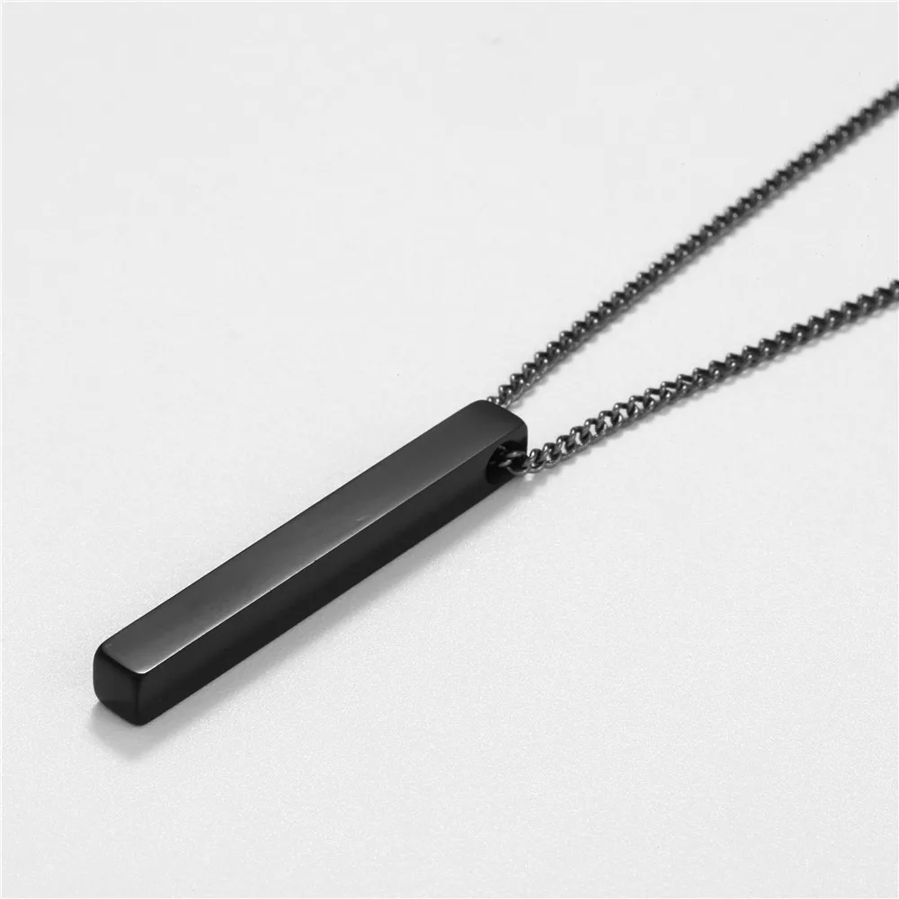 Wu's – collier rectangulaire en acier inoxydable pour hommes, bijou classique cubain, Simple, Hip Hop, géométrique, pendentif, nouvelle mode, 2022