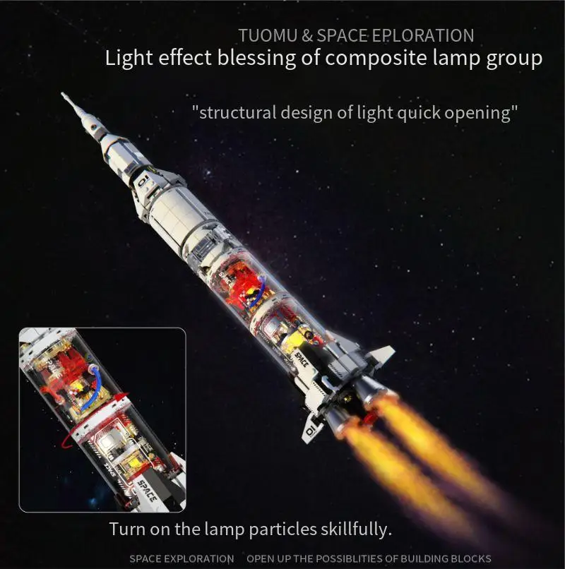 استكشف الفضاء، الفضاء، مجموعة إطلاق الصواريخ، مكعبات البناء، سلسلة الطيران، الطائرات، محطة الفضاء، طقم الأطفال، الألعاب #3
