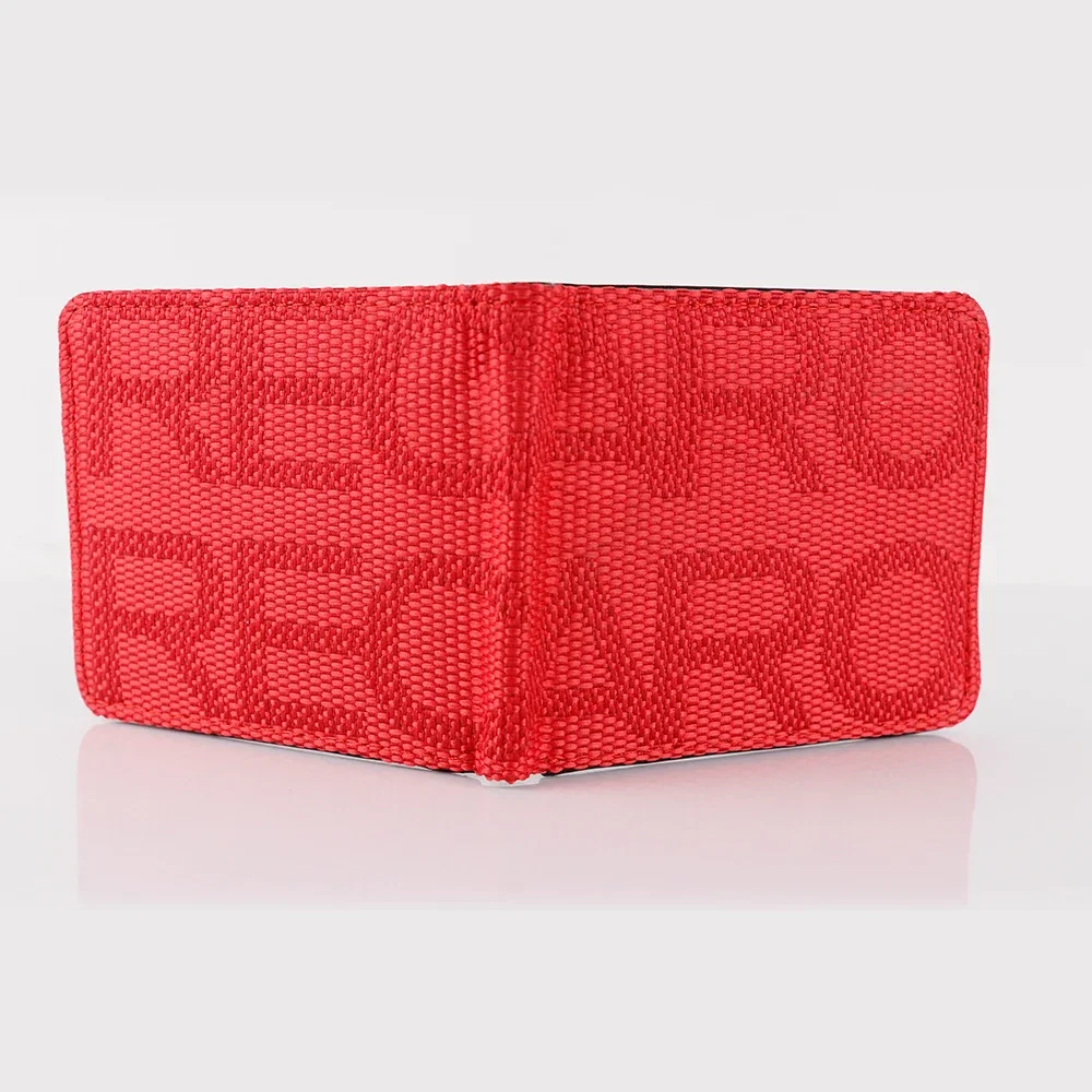 JDM Style RECARO Fabric Purse Wallet Racing Car Key Case