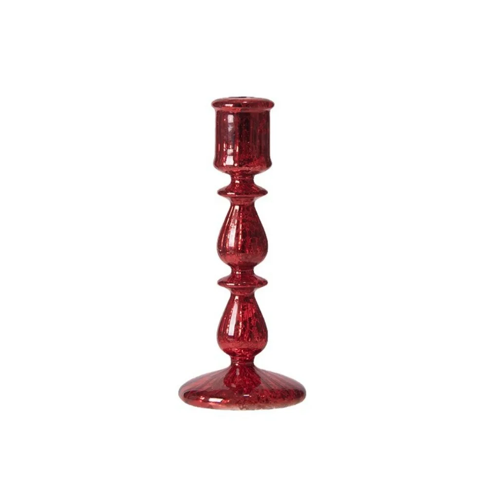 Retro Glass Candle Holder Scented Candle Holder Base Candlelight Dinner Decoration Table Decoration Banquet Party Decoration
