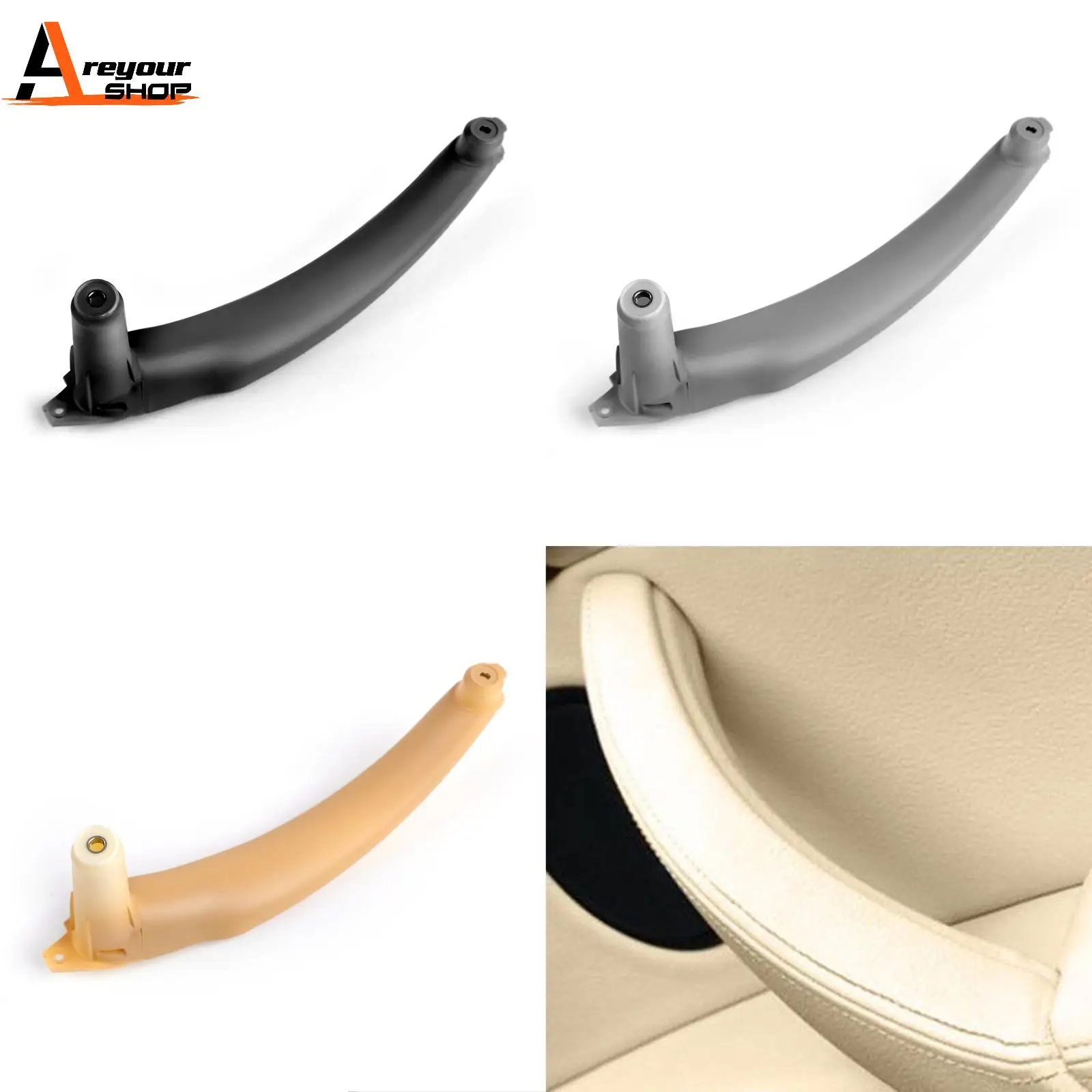 Areyourshop NEW Right Inner Door Panel Handle Pull Trim Cover For BMW E70 X5 E71/E72 X6 51416969404 51416969402 51416969406 Car