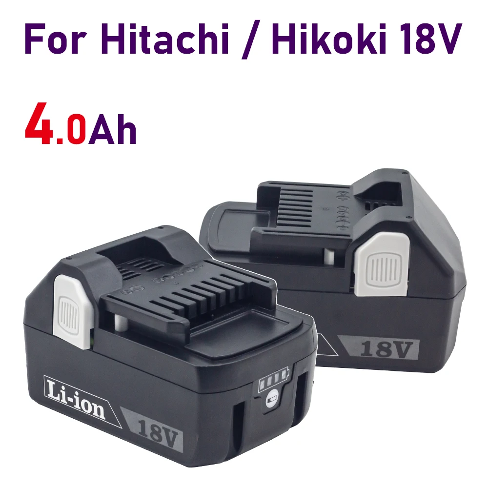 18V 4.0Ah Li-ion Battery for Hitachi/HiKOKI 18V Cordless Power Tools for BSL1850 BSL1860 BCL1815 EBM1830 BSL1840 330139 BSL1815X