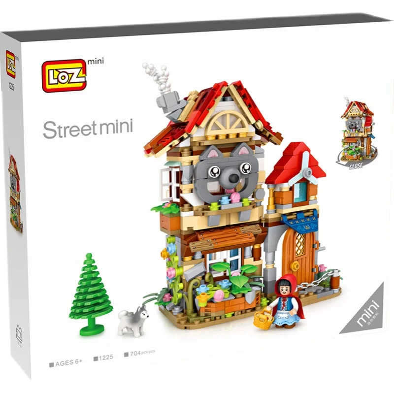 Genuine Loz Blocks Diy Building Toy Christmas Goods Moc Painting Cabin Food Shop Juguetes Candy House Girl Present Surprise Gift