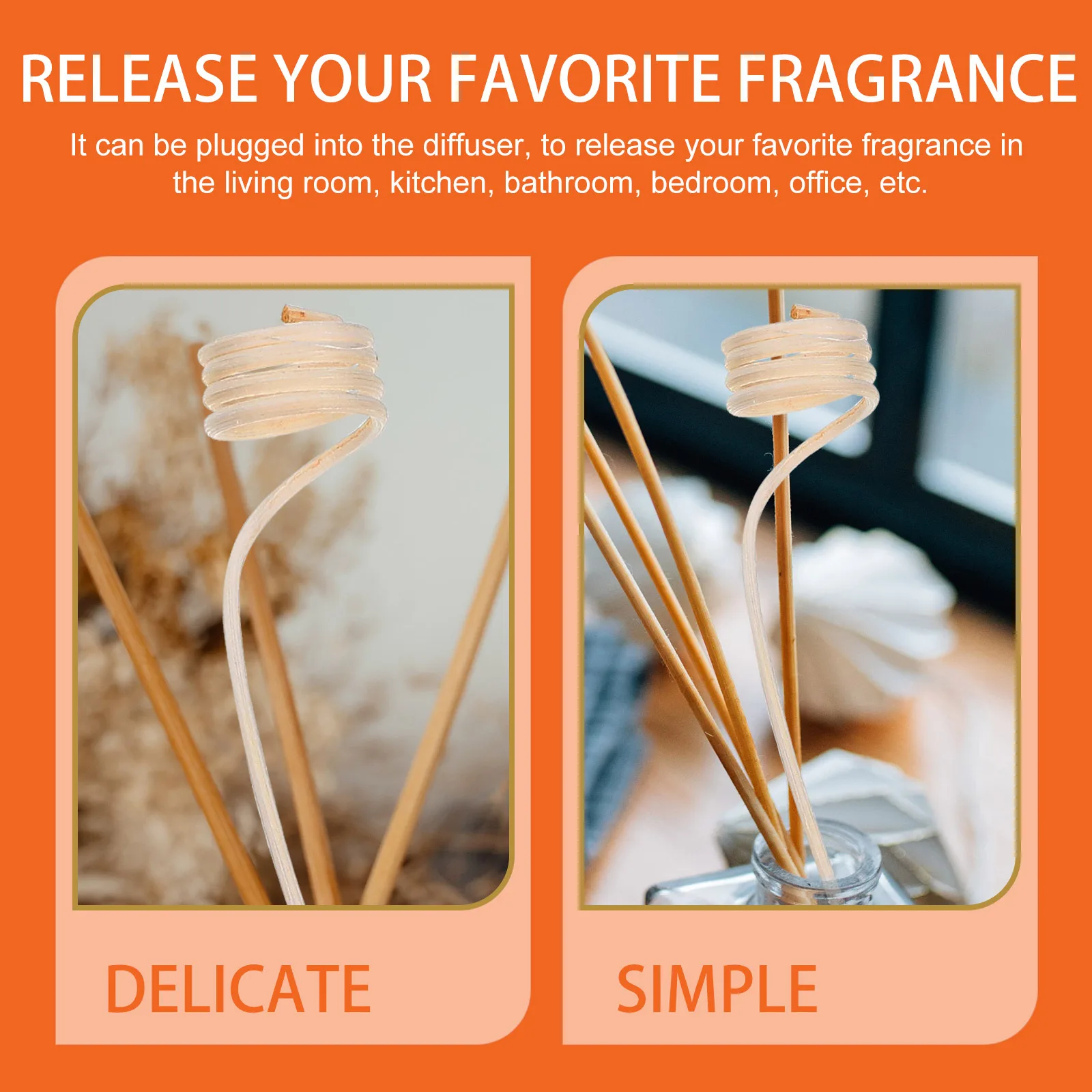 

20Pcs No Fire Aroma Essential Oil Diffuser Sticks Household Aromatherapy Rattan Reeds Improve Quality Life Room