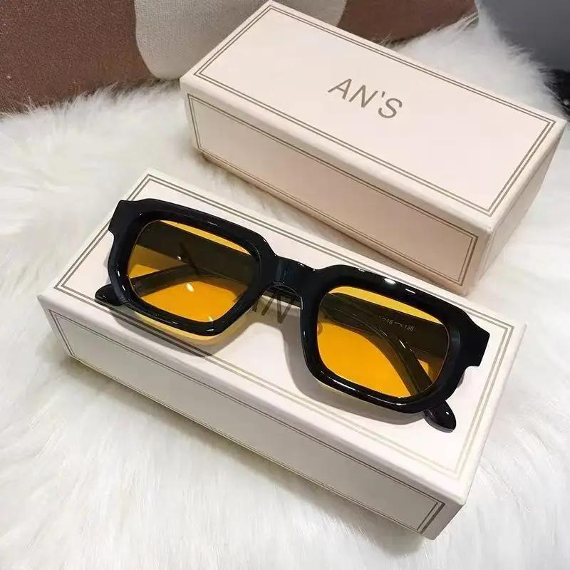 

Vintage Rectangle Frame Sunglasses Fashion Retro Sun Glasses Luxury Brand Design Glasses UV400 Eyewear Women Goggles