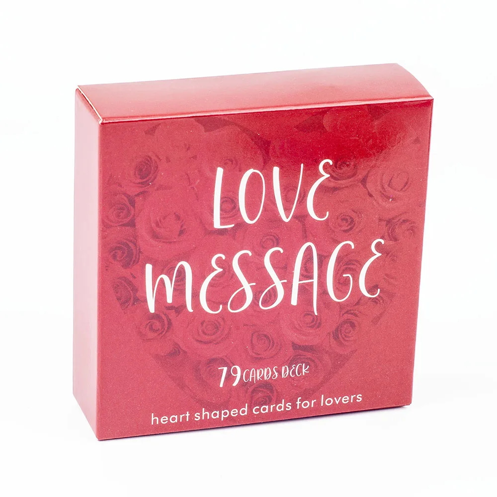 Love Message 79 Cards Deck English Vision Heart Shaped Cards  Tabletop Playing Games for Couples and Friends 8.7*8.6cm