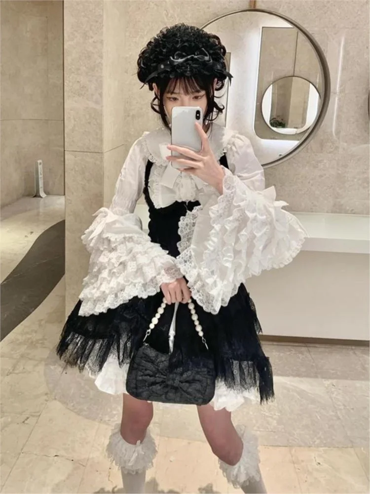 White lace sleeves with a shirt inside