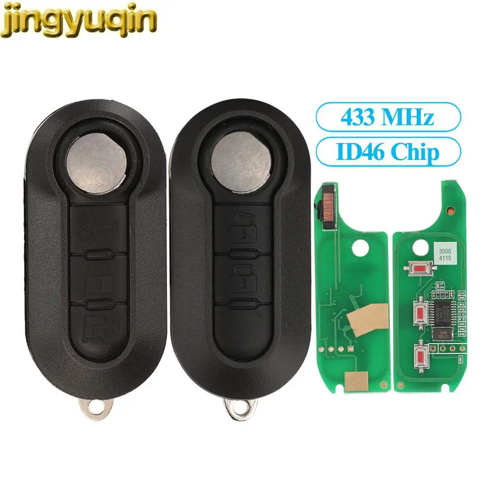 

Jingyuqin 2/3B Remote Car Key Fob 433MHz ID46 PCF7946 For Fiat Ducato Panda Bravo Punto Stilo Citroen Relay Peugeot Boxer SIP22