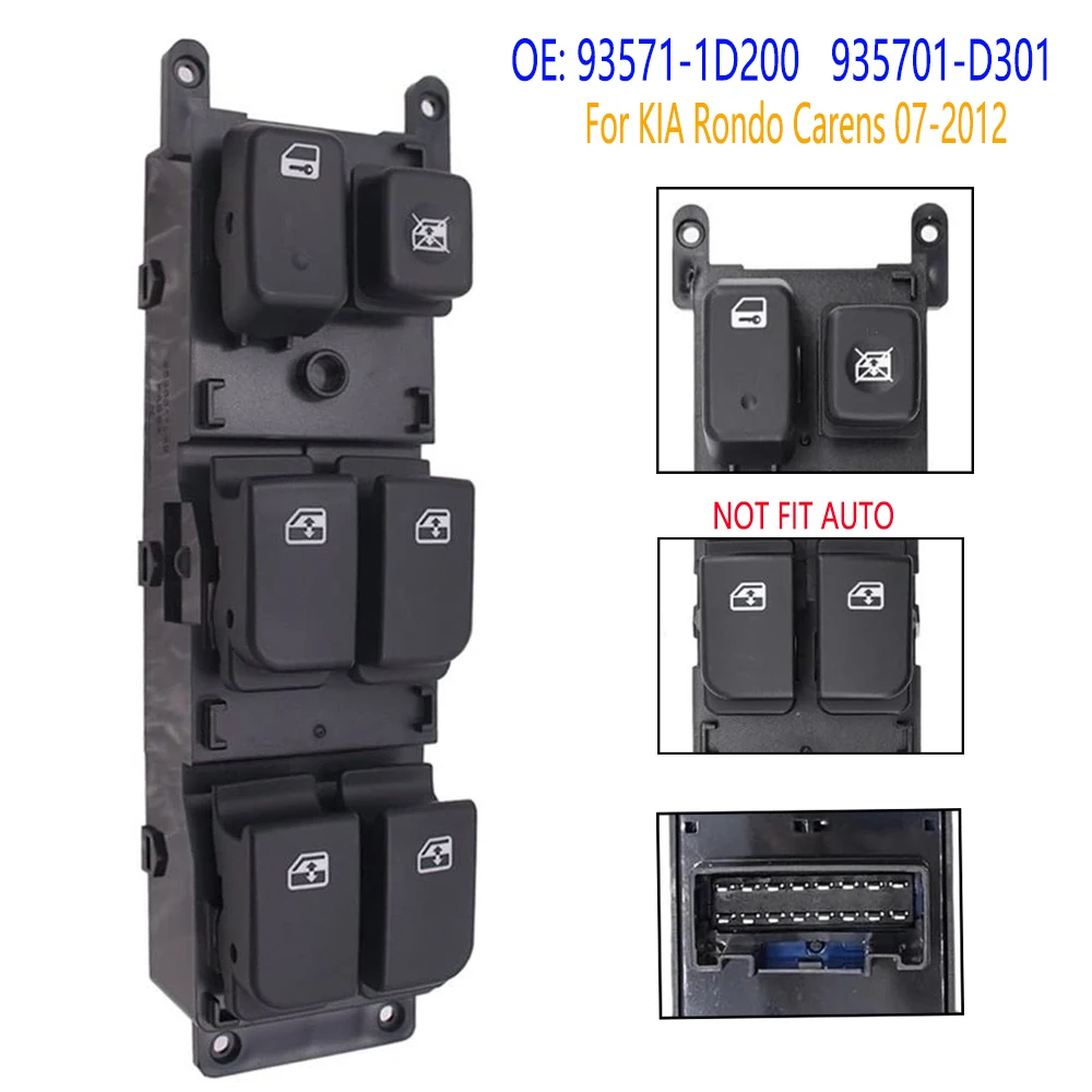 

Left Hand Electric Power Window Switch Control Button Parts for KIA Rondo Carens 2007 2008 2009 2010 2011 2012 Car Accessories