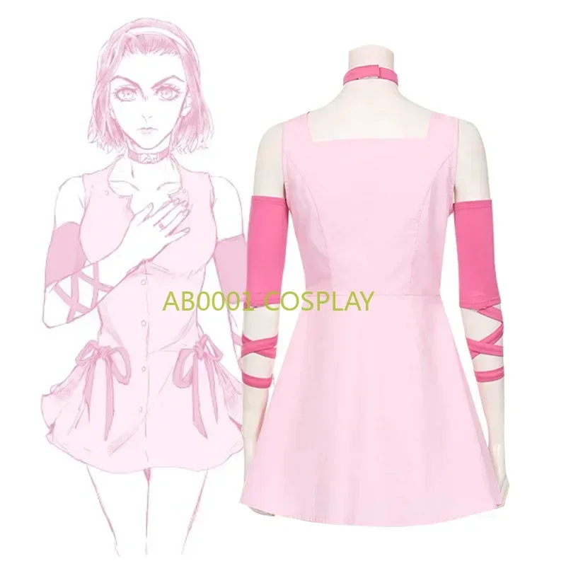 Sugimoto Reimi Cosplay Costume Wig Dress Pink Anime JoJo's Bizarre Adventure Uniform Halloween Christmas Carnival Full Set