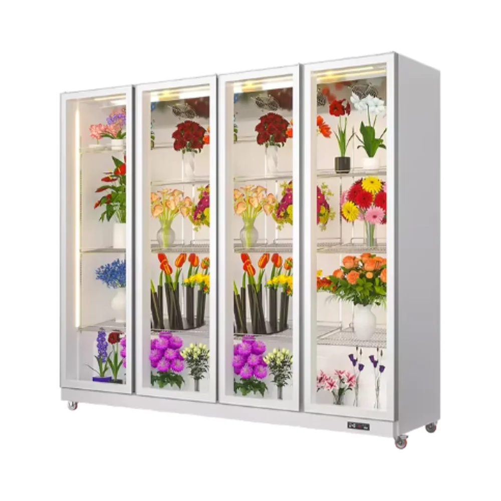

Вертикальный холодильный шкаф для свежих цветов, холодильный шкаф-витрина для супермаркетов с воздушной завесой, холодильный шкаф для демонстрации фруктов и овощей
