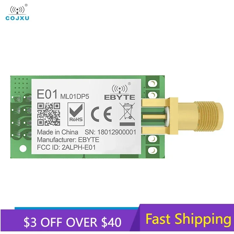 SPI nRF24L01 PA LNA 2.4GHz Rf Module E01-ML01DP5 2.5km Long Range 20dBm IoT Rf Transmitter Receiver Shield for Arduino nRF24L01P