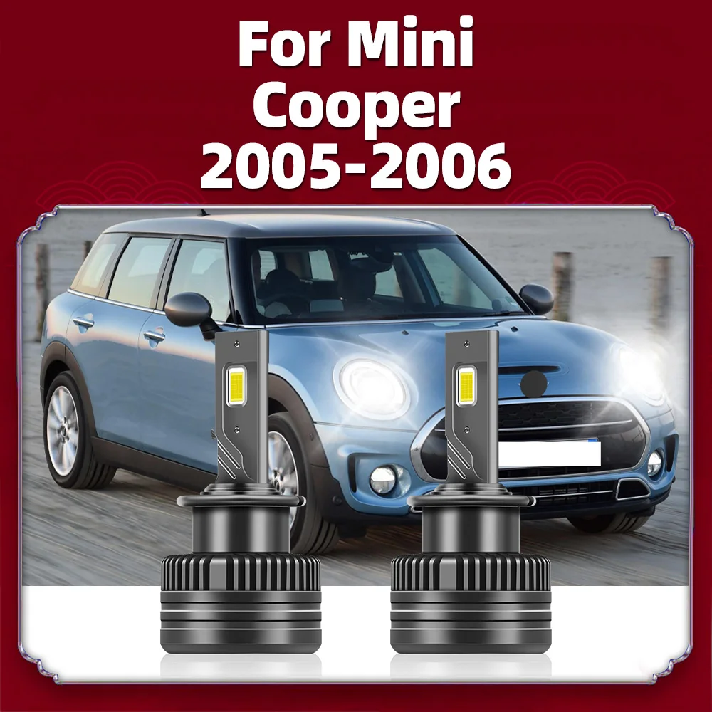 Two-sided CSP 110W/Pair LED Headlights 30000LM D2S Auto Bulbs Super Bright Car Lamps HID 6000K 12V For Mini Cooper 2005 2006