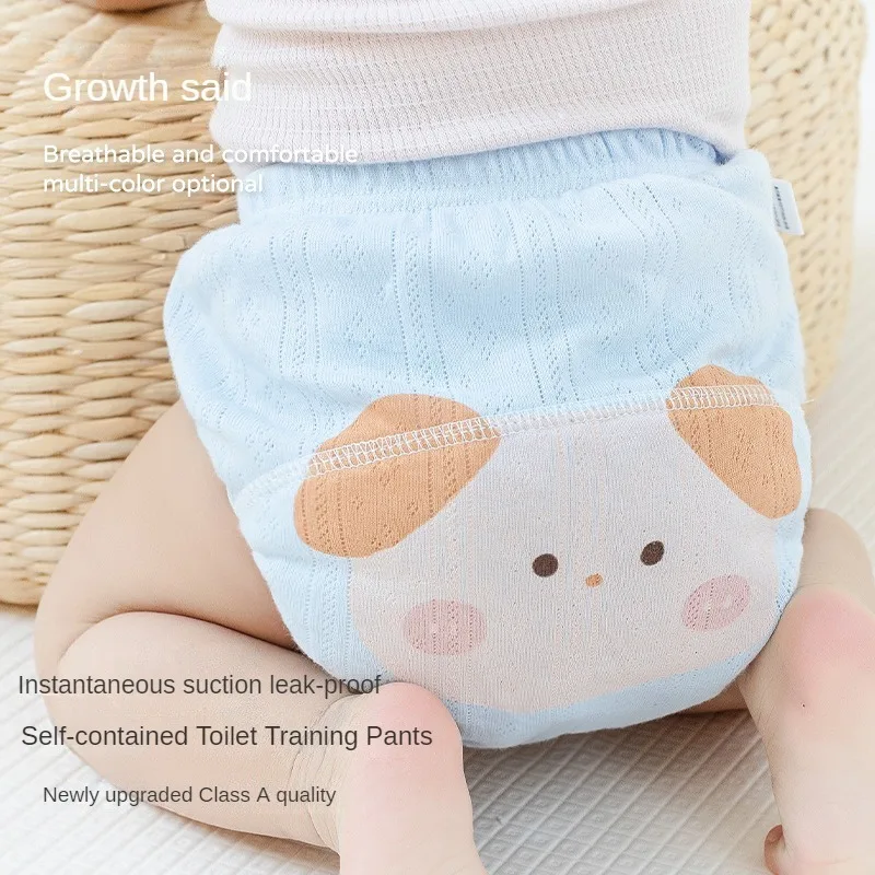 Summer Cartoon A-class Washable Gauze Cotton Baby Training Pants Children's Underwear Boys and Girls Diaper Comfort Ventilate