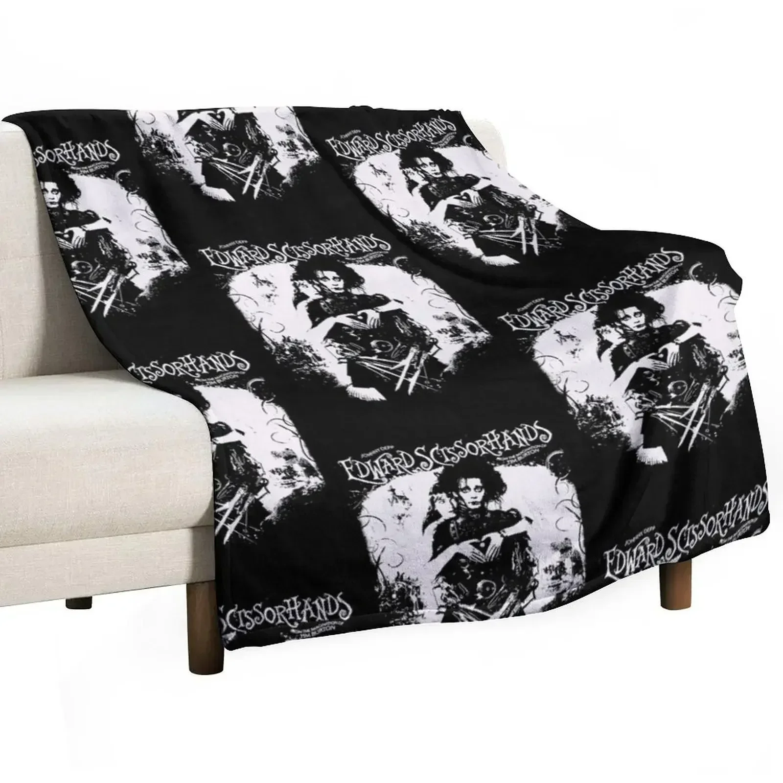 

Edward Scissorhands Aesthetic Throw Blanket Cozy Warm Blanket for Bed Room Decor