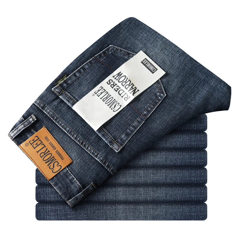 Fashion Simple Classic Jeans Men's Business Office Design Men's Clothing2024New Loose Straight Stretch Pants