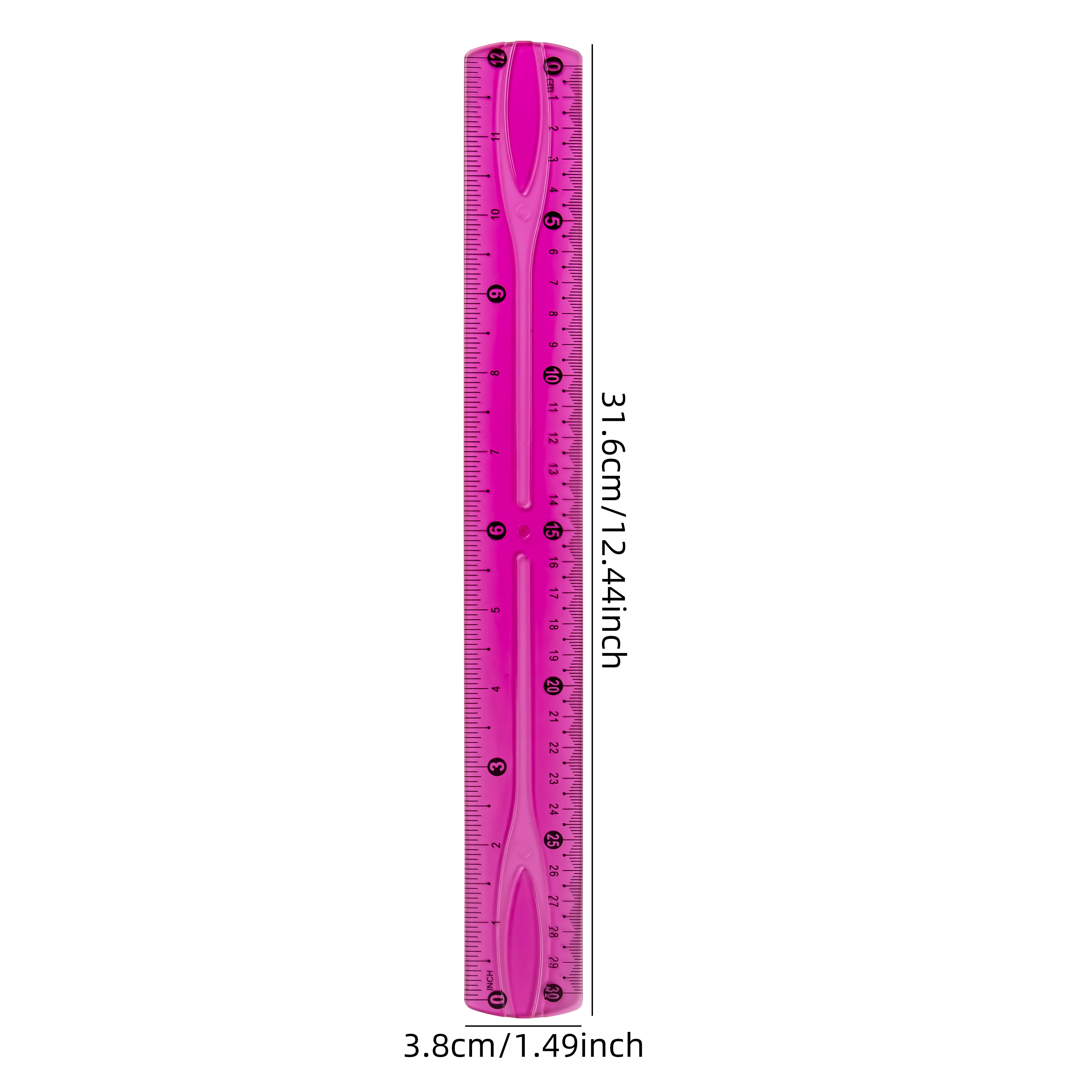 20/30 cm transparante zachte liniaal voor basisschoolleerlingen, opvouwbare rechte liniaal, duurzaam draagbaar gebogen meetinstrument